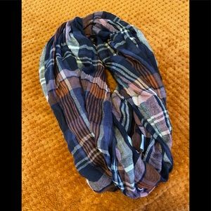 Plaid infinity scarf